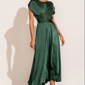 ROSALIND MIDI DRESS IN EMERALD